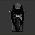 Modern Black Sport Motorcycle With Streamlined Design Blue Accents And Reflective Surface