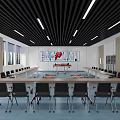 Modern Medical Training Room With Rows Of Chairs Long Tables And Mannequins