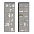 Modern Glass Door Display Cabinet Interior Design With Decorative Items Books Sculptures And Warm Lighting