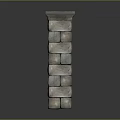 Landscape Feature Composed Of Stacked Gray Stone Blocks Forming Pillar With Flat Top Surface