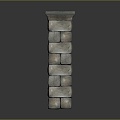 Pillars Stone Pillars Old Stone Pillars Classical Stone Pillars Greek Stone Pillars Ancient Greek Stone Pillars Outdoor Items 3d model