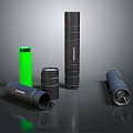 COSMO Flashlights With Various Sizes Colors And Positions Including Black And Green Models