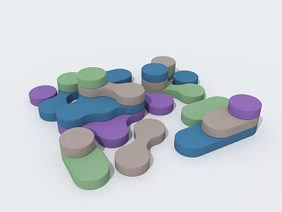 modern sofa stool leisure chair 3d model