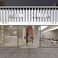 Modern Hair Salon Storefront With Glass Doors Lighting And Visible Interior Seating