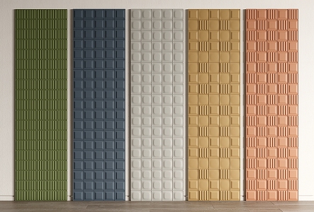 Modern siding tiled partition 3d model