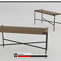 Modern Bench Rattan Bench 3d model