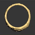 Gold Ring With Textured Surface And Unique Handcrafted Design For Daily Use 3d model