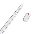 White Long Heating Rod Device With Remote Control And Red Button 3d model