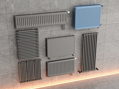 Radiator heater radiator electric heater heating plate heater vertical radiator 3d model