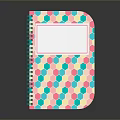 Electronic Notebook With Colorful Hexagon Pattern Spiral Binding And White Rectangular Cover