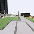 Modern Twin High Rise Residential Landscape with Central Green Area and Urban Design