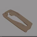 Swing Door Installation Bracket with Flat Design and Light Brown Metal Construction
