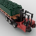 Lego toy building blocks truck lorry transporter 3d model