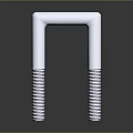 U Shaped Threaded Pipe Fitting Hardware Tool For Plumbing And Repair Work 3d model
