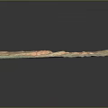 3D Geographical Terrain Model With Colored Mountain Ranges And Rivers