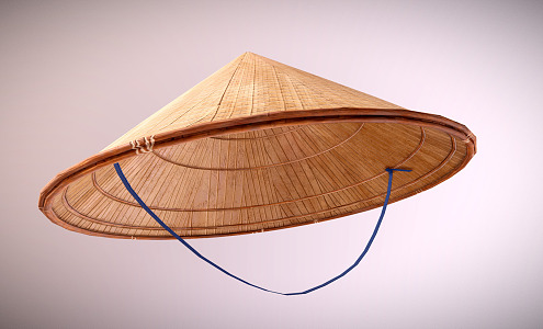 Modern Straw Hat Grass Island Hat 3d model