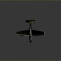 Vintage Airplane Model With Green Black White Color Scheme And Propeller Design