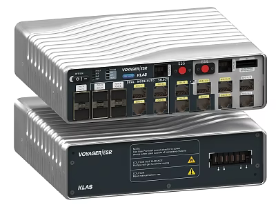 Industrial Equipment Stacked Design With Multiple Ports Control Panel And Buttons 3d model