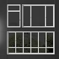 Modern Casement Windows With White Frames And Glass Panels For Building Exterior