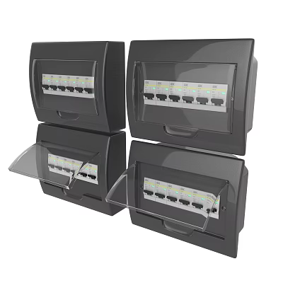 Modern electric box switch 3d model