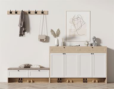 Nordic Shoe Cabinet 3d model