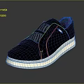 Everyday Black Casual Slip On Shoes With Mesh Upper And White Sole Design