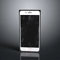 Sleek White Frame Smartphone With Black Screen And Circular Home Button On Black Background 3d model
