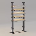 Contemporary Floor Lamp With Metal Frame Multiple Curved Fabric Shades And Stable Base