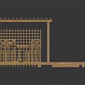 Wooden Outdoor Pergola With Lattice Sides Table Chairs And Wooden Platform