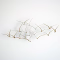 Brown Origami Cranes Wall Decor Creative Artistic Arrangement For Interior Walls