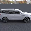 White Lincoln Luxury SUV Exterior with Chrome Grille and Modern Headlights