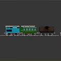 Colorful Toy Trains With Multiple Carriages And Railway Tracks For Kids