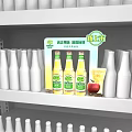 Newly Launched Refreshing Apple Flavored Drink Bottles on Store Shelf