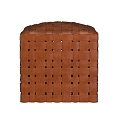 Modern Stool Leather Woven Stool 3d model