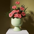 New Chinese Style Flower-arranging Vase Ornaments Vase Japanese Style Flower-arranging Small Original Flow Zen Gerbera 3d model