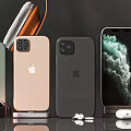 Modern Mobile Phone Apple Phone Apple Headset 3d model