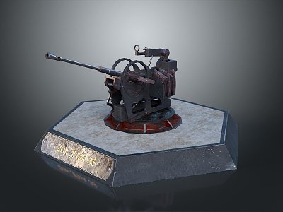 Turret Machine Gun Heavy Machine Gun Turret Sci-fi Tower Defense Game Tower Defense Sci-fi Turret Game Turret 3d model