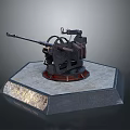 Turret Machine Gun Heavy Machine Gun Turret Sci-fi Tower Defense Game Tower Defense Sci-fi Turret Game Turret 3d model
