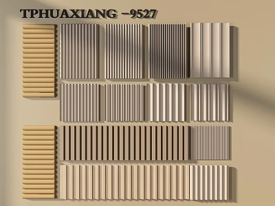 Wall Paneling Various Styles Materials Colors And Textures Display Collection 3d model
