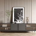 Modern TV Cabinet Jewelry Ornaments Decorative Painting 3d model