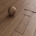 Natural Wooden Floor Surface With Decorative Ball And Laying Planks