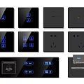 Modern Switch Socket Panel 3d model