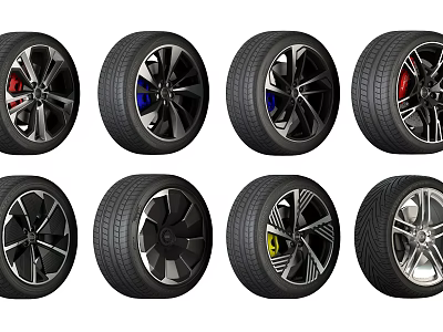 Stylish Automotive Tires Featuring Modern Alloy Wheels And Various Rim Designs 3d model Stylish Automotive Tires Featuring Modern Alloy Wheels And Various Rim Designs 3d model