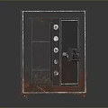 Industrial Safe With Open Door Combination Lock And Rustic Texture For Secure Storage