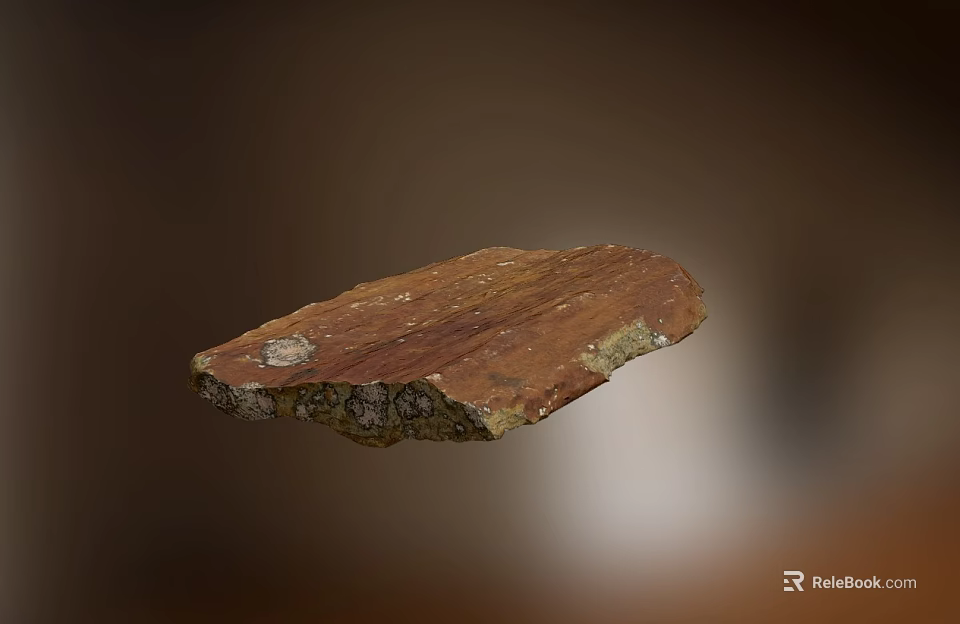 Unique Natural Stone Wood Plank with Textured Surface and Rustic Design 3d model 