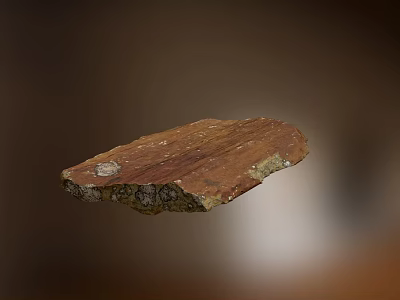 Unique Natural Stone Wood Plank with Textured Surface and Rustic Design 3d model