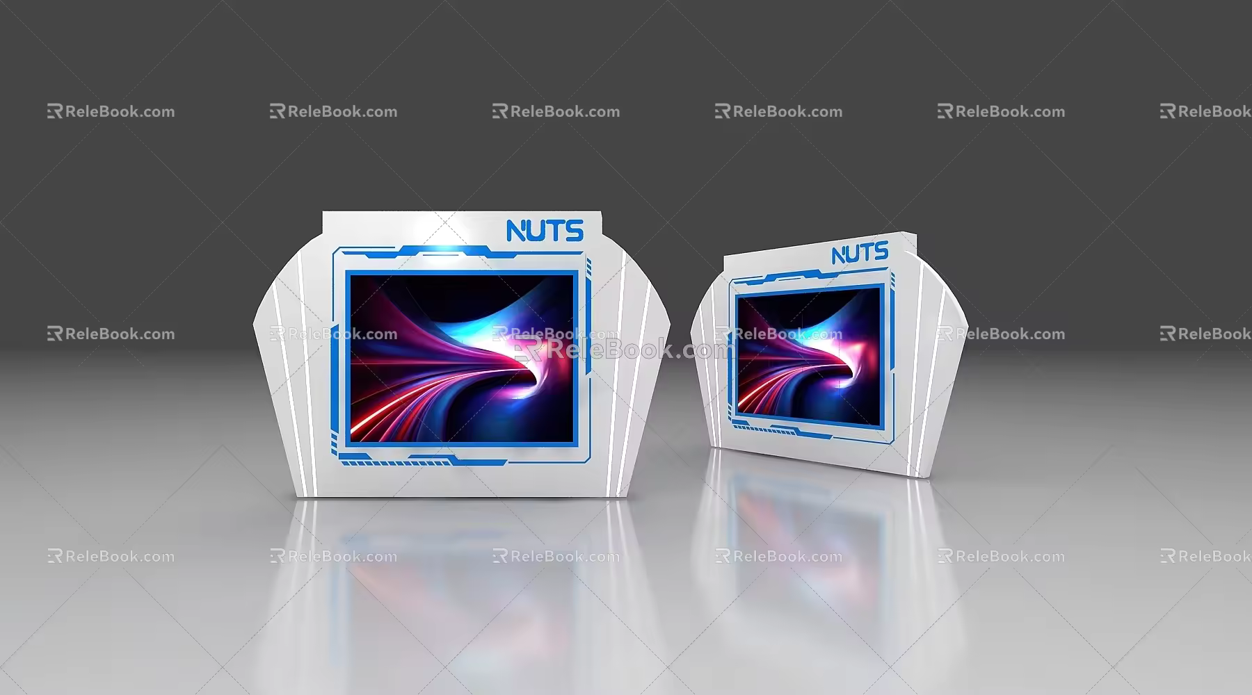 Display Cabinet Technology Display Cabinet Display Booth Display Wall Exquisite Exhibition Display Board Support Column 3d model