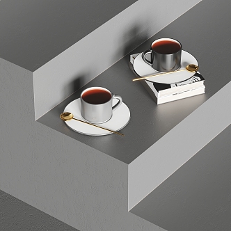 Modern coffee ornaments 3d model