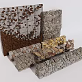Natural Stone and Wood Decorative Materials with Various Textures and Designs