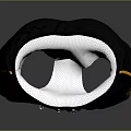 Black Mesh Sports Shorts With Yellow Trim Drawstring And Emblem Design